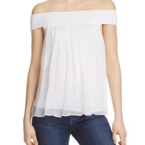 Bailey44 Tizhit Silk Off-the-shoulder Top In White
